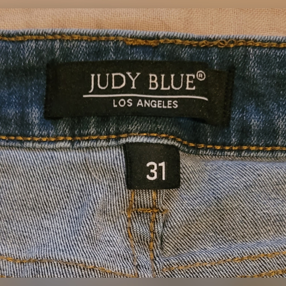 Judy Blue Relaxed Fit Dark Wash Distressed Jeans Size 31 - Picture 4 of 10